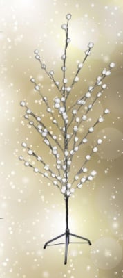 Светещо дръвче  - студено бяла светлина