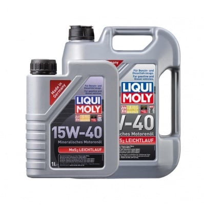 Минерално моторно масло Liqui Moly MoS2 LEICHTLAUF 15W-40 5 литра
