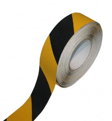 Противоплъзгаща самозалепваща лента жълто- черна 5 м. MAGUS