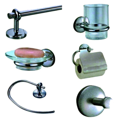 КОМПЛЕКТ АКСЕСОАРИ ЗА БАНЯ -БЯЛ БРИЗ-6 ЧАСТИ - INTER CERAMIC