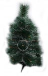 Коледна елха с бели връхчета - 90 см.