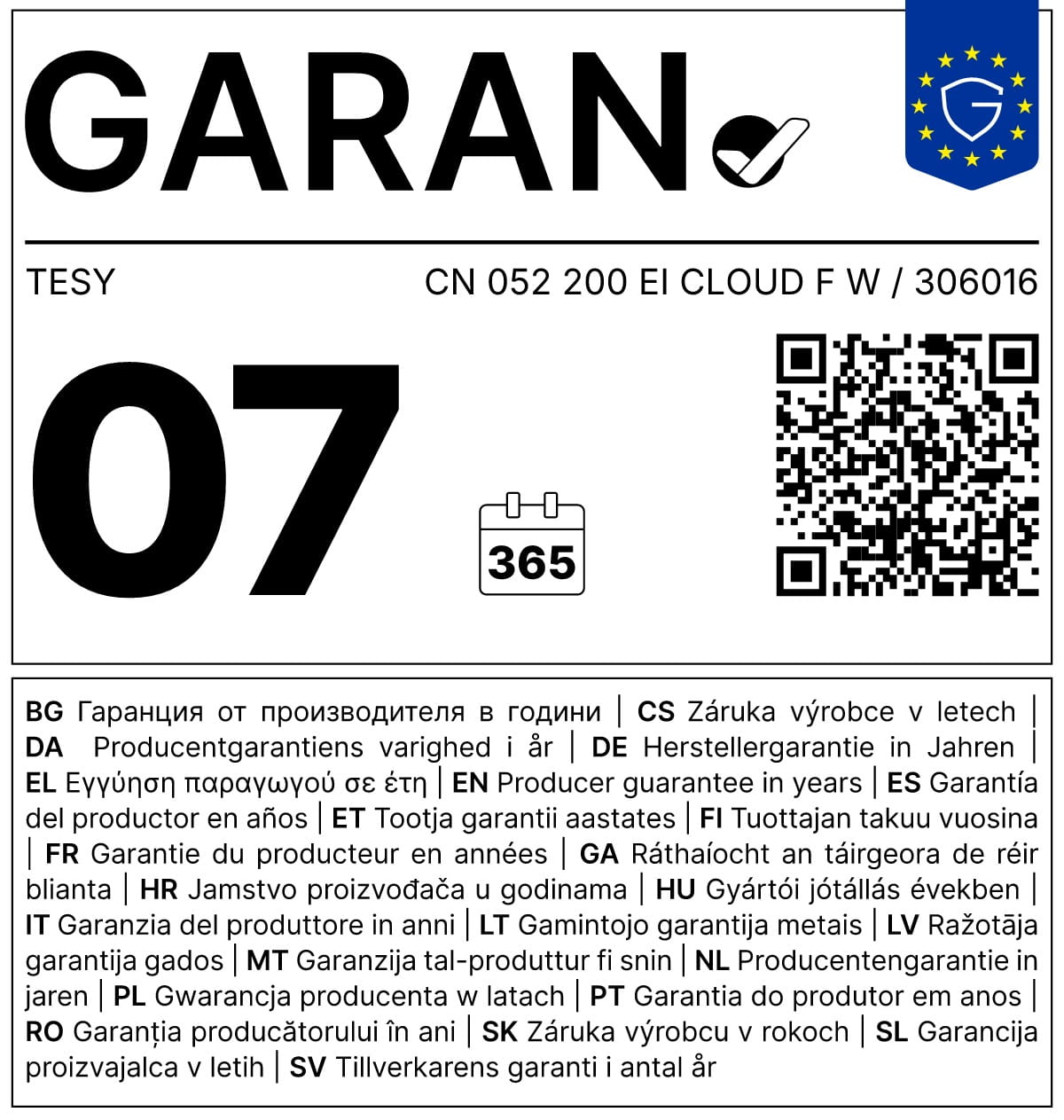 TESY FloorEco Cloud CN 052 200 EI CLOUD W F