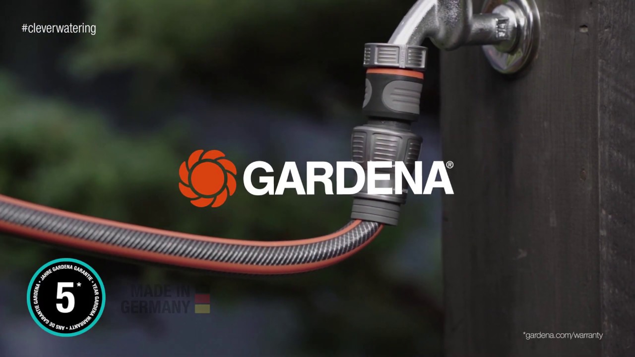 Съединител за маркуч с бърза връзка и стоп клапа GARDENA Premium