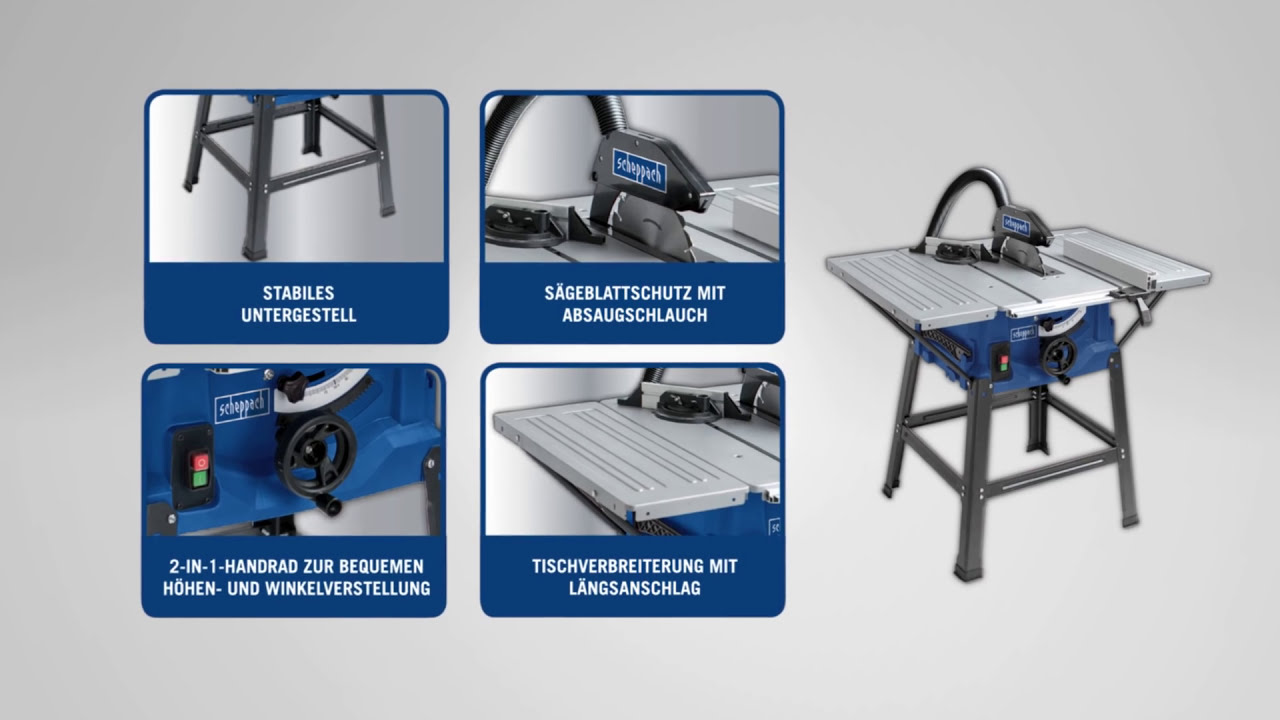 Стационарен циркуляр Scheppach HS100S 2000W 250mm