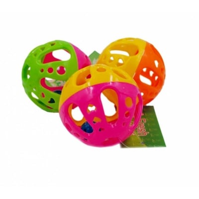 Играчка за котка - пластмасово топче със звънче
