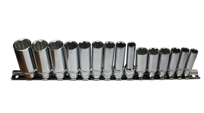 Комплект удължени вложки Еврейска звезда 1/4&quot; - 3/8&quot; 15 части - FORCE
