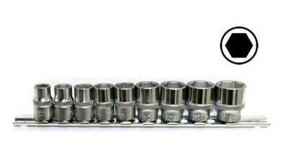 Комплект вложки шестограм 3/8" 9-19 мм. 9 бр. - FORCE