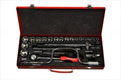 Комплект гедоре шестостен 1/2" (10-32 мм) 24 части