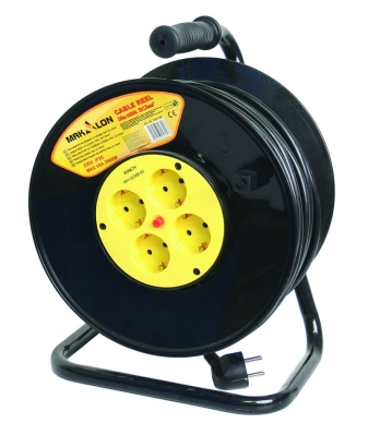 Удължител на макара 4 гнезда 25 м.