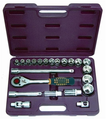 Комплект гедоре шестограм 1/2" 22 части - FORCE