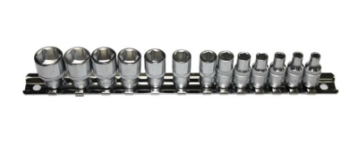 Комплект камъни 1/4" шестостен 13 части - FORCE