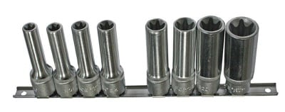 Комплект удължени вложки 1/2" шестограм - 8 бр. - FORCE