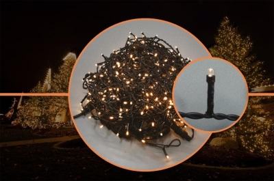 Коледни лампички тип завеса 200 бр. жълта светлина  - Enigma lights