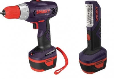 Комплект акумулаторна бормашина BR 12E и фенер FL 12L - Sparky