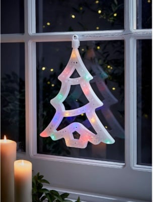 LED разноцветна елха