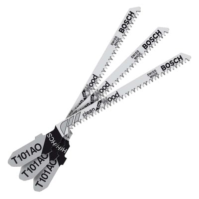 Нож за прободен трион T101AO HCS clean for WOOD Bosch - 3 броя