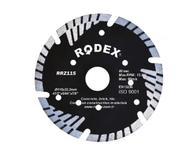 Диск диамантен турбо 230 мм издигащ сегмент Rodex