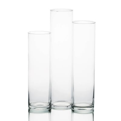 Стъклена ваза Цилиндър 50 x 10 см