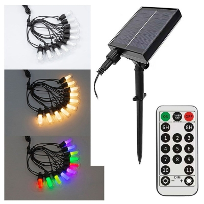 Соларна LED верига с 10 лампи и дистанционно FIESTA SOLAR LED - RGB+W ( 3000K ) VIVALUX