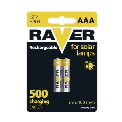 Комплект акумулаторни батерии за соларни осветители Raver Emos ААА - 2 броя