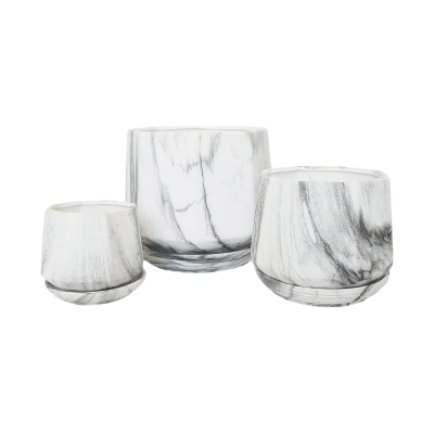 Керамична кашпа Marble - 3 размера