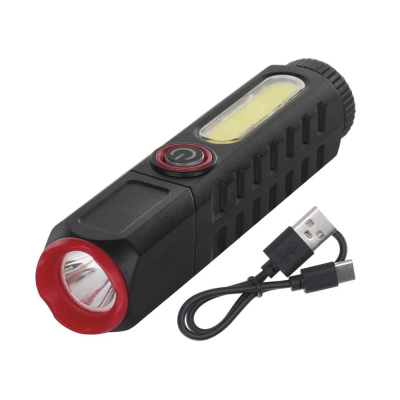 Aкумулаторен фенер LED + COB LED