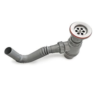 Сифон за мивка с утайник и гофрирана връзка Ø 32 Muff Matik TRK02 - 80 мм