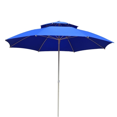 Градински чадър на две нива - син