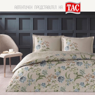 Двоен спален комплект САТЕН - ELODIE / БЕЖ
