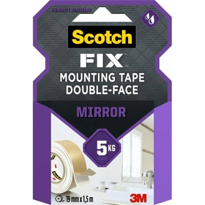 Двойнолепяща монтажна лента за огледала 3M 19 мм/ 5 м - до 5 кг