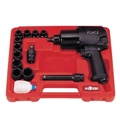 Пневматичен гайковерт 1/2" 1655 N-M с комплект вложки Force Tools - 15 части