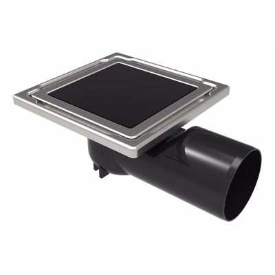 Подов рогов сифон AKVO DS-11-CD-1 с клапа против миризми - 11 × 11 см