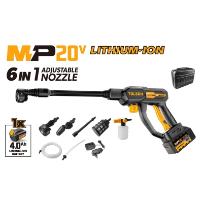 Акумулаторна водоструйка със зарядно и батерия TOLSEN MP 20V