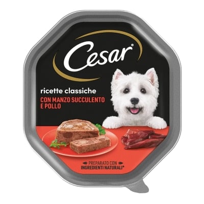 Пълноценна храна за кучета CESAR Tray ГОВЕЖДО и ДРОБ - 150 грама