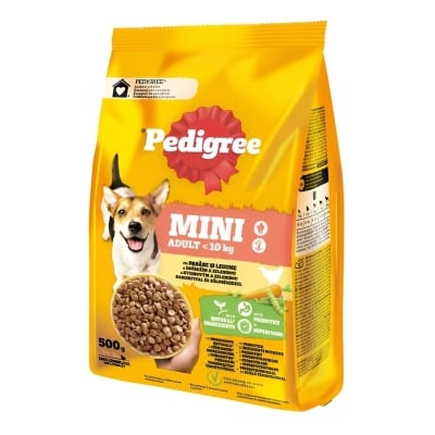 Пълноценна гранулирана храна за кучета в зряла възраст от мини породи PEDIGREE Adult MINI < 10 кг - ГОВЕЖДО и ЗЕЛЕНЧУЦИ