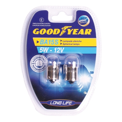 Aвтомобилна крушка GOOD YEAR - 12V / 5W / BA15S / 2 броя в опаковка