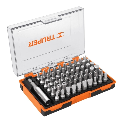 Комплект битове за винтоверт и отвертка TRUPER 10758 – 61 части