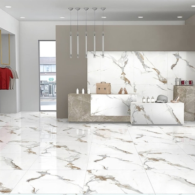 Калиброван гранитогрес STATUARIO LITHIC - 60 × 60 см