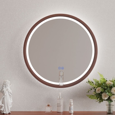 Огледало с вградено LED осветление ICL 1857WOODEN-60