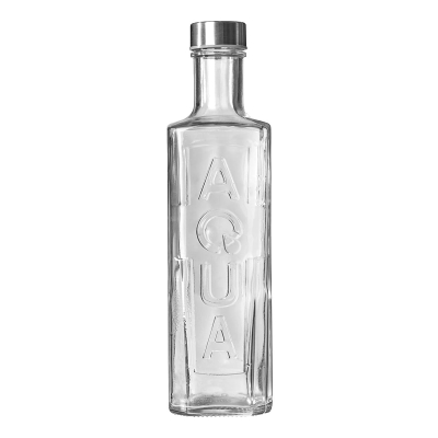 Стъклена бутилка за вода с метална капачка UNIGLASS AQUA - 1 литър