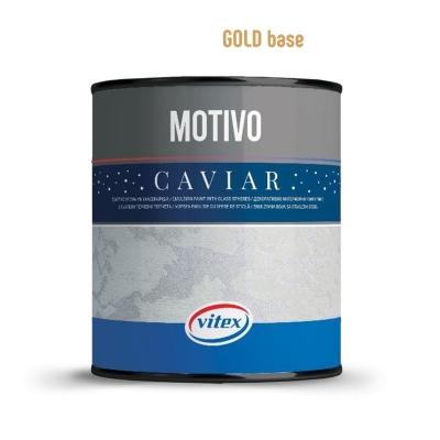 Декоративно интериорно покритие със стъклени перлени топчета MOTIVO CAVIAR на VITEX - ЗЛАТНА база