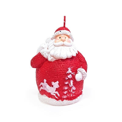 Коледна свещ - Дядо Коледа с чувал