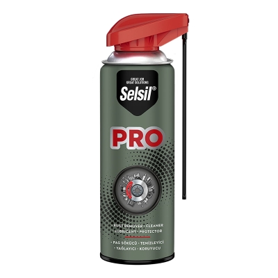 Спрей Selsil PRO 4 в 1 - премахва ръжда / почиства повърхности / смазва / защитава от корозия