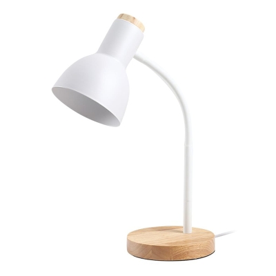 Настолна лампа с дървени детайли за дома или офиса VITO Jolly Wood в БЯЛ цвят - 40 W / E27