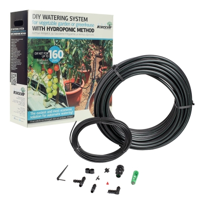 Комплект за капково напоителна система на зеленчукови градини или оранжерии AGRODRIP DIY с хидропоника - до 100 м² / Ø 16 мм