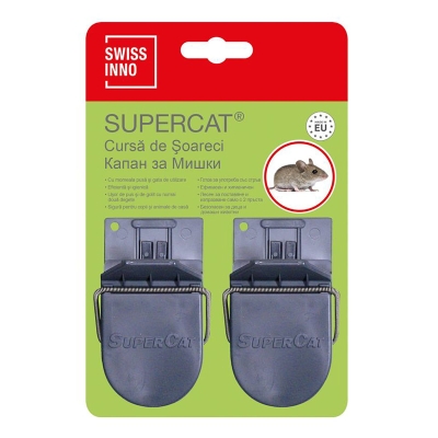 Капан за мишки с включена примамка SWISSINNO Super Cat SW1016000 - 2 броя