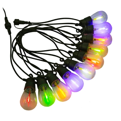 LED соларно въже LIGHTEX ROBY RGB с 10 лампи, 6,5 м