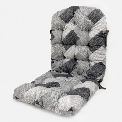 Възглавница за стол с гръб С11 - СИВО КАРЕ