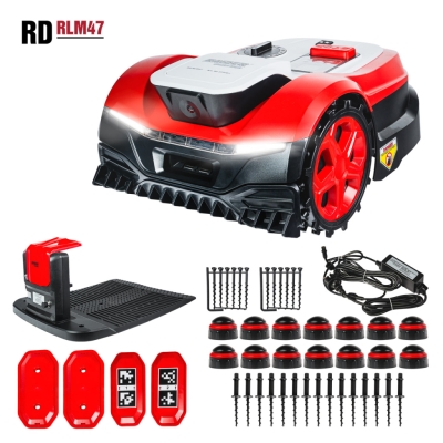 Косачка робот с Wi- Fi RAIDER RD-RLM47 - 20 V / 4 Ah / 1200 м² / 220 мм/ App