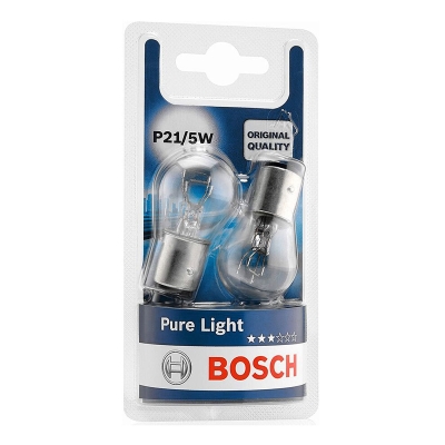 Автомобилни крушки BOSCH Pure Light P21/5W – 12 V, 21/5 W, BAY15d, 2 броя